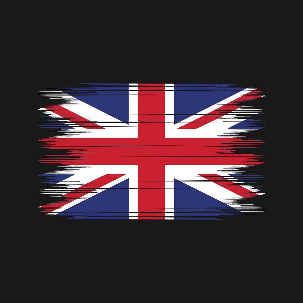 United Kingdom Flag Brush Vector. National Flag Brush Vector