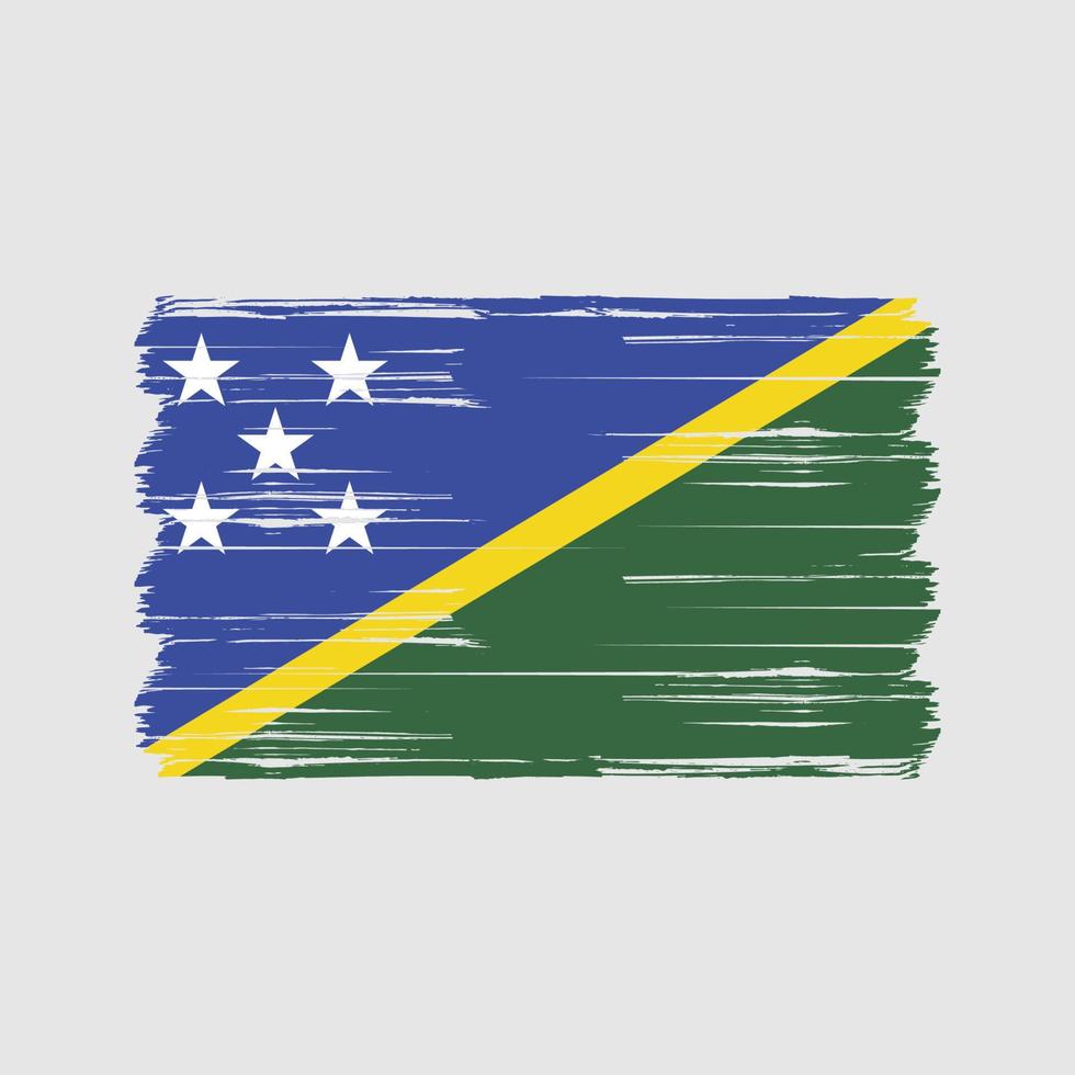 Solomon Islands Flag Brush. National Flag vector