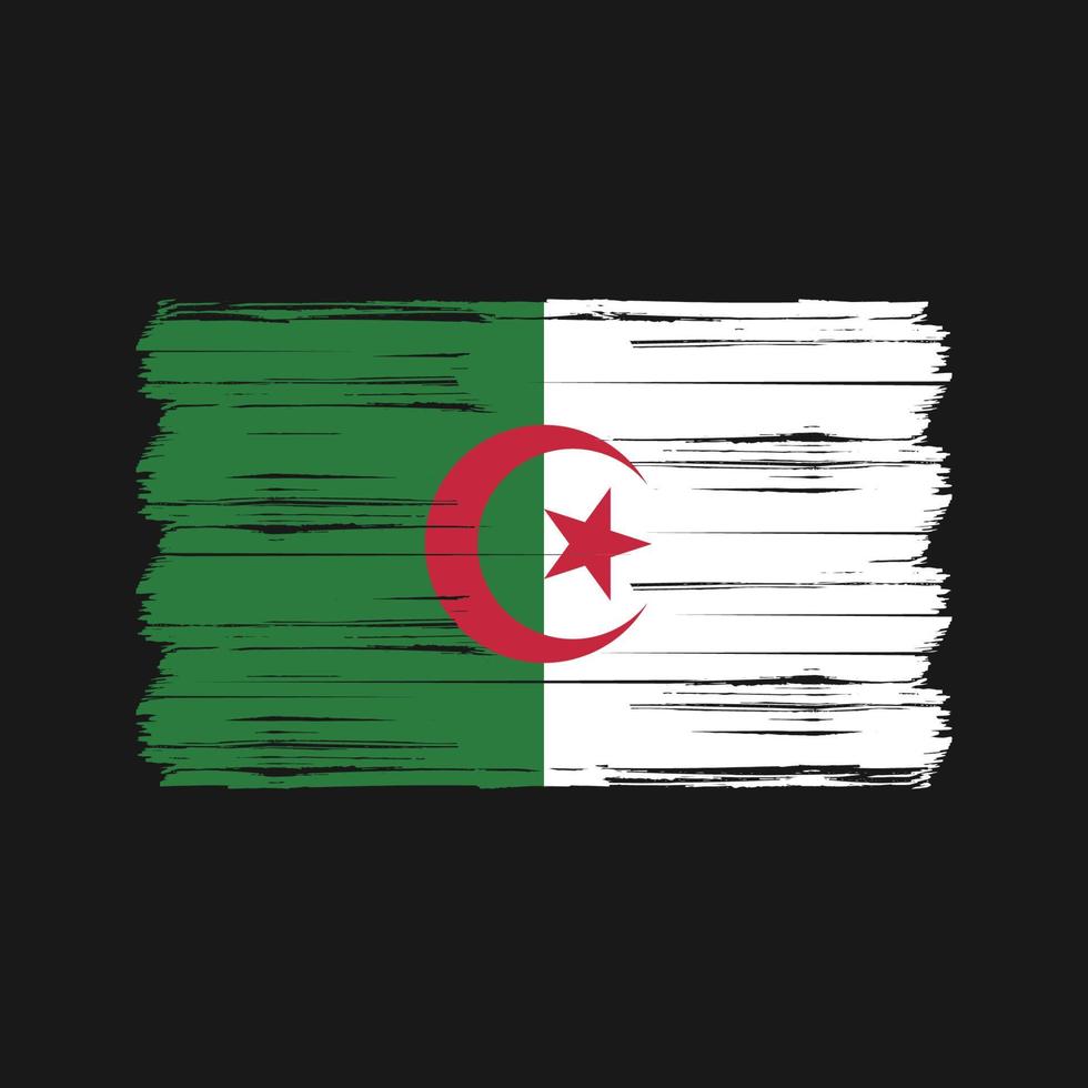 Algeria Flag Brush. National Flag vector
