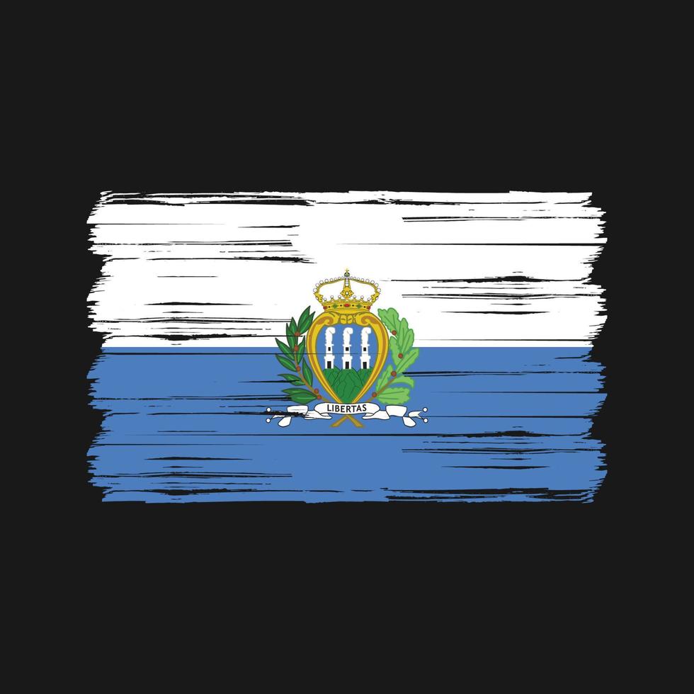 cepillo de bandera de san marino. bandera nacional vector