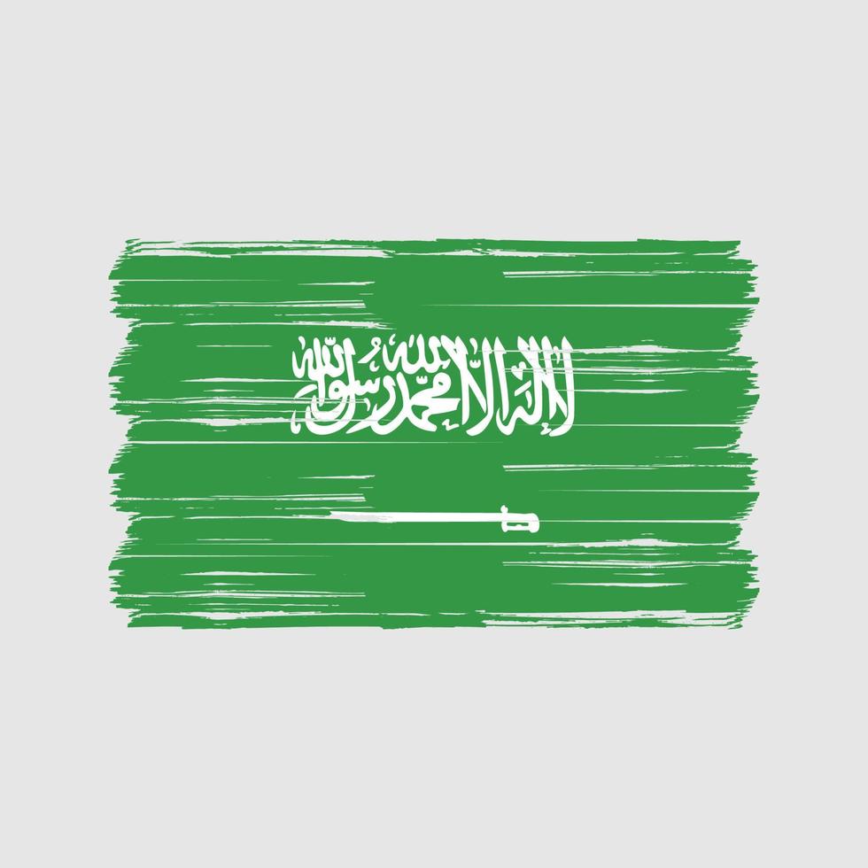 pincel de bandera de arabia saudita. bandera nacional vector