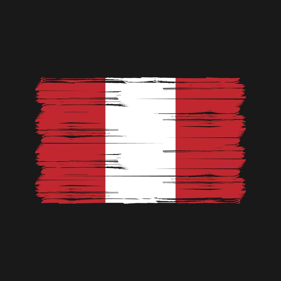 Peru Flag Brush. National Flag vector