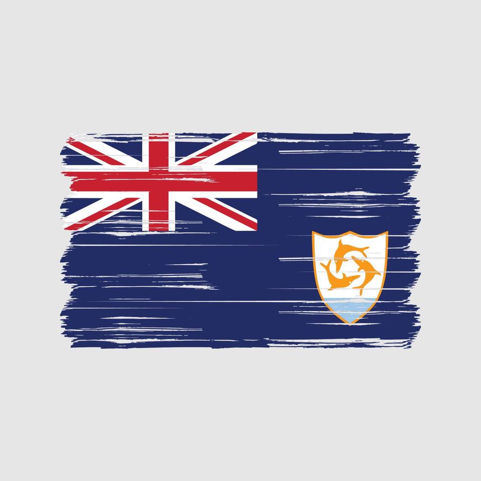 Anguilla Flag Brush. National Flag vector