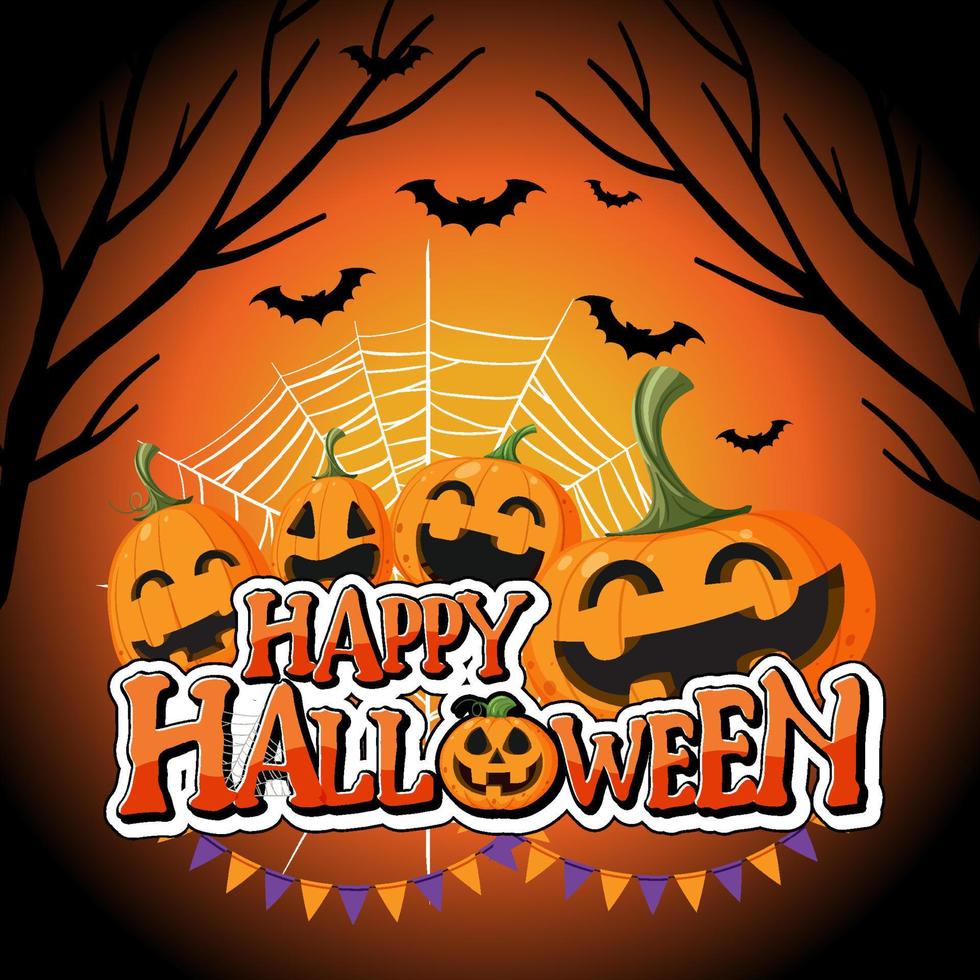 Happy Halloween Poster Template vector
