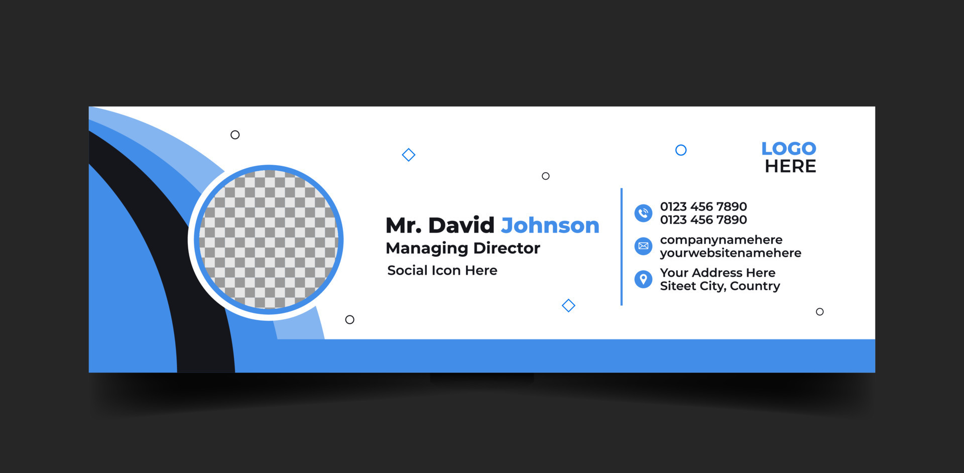 Email Signature Design Emailers author visit cards user interface