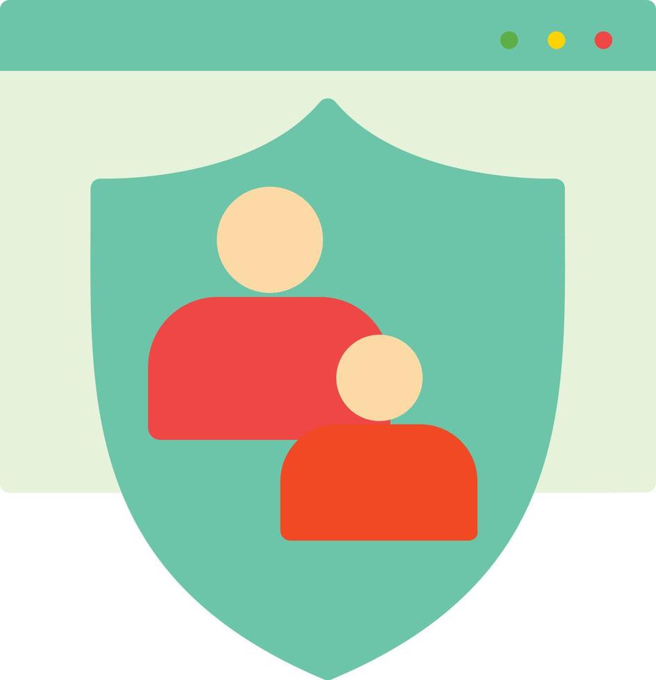 Parental Control Flat Icon vector