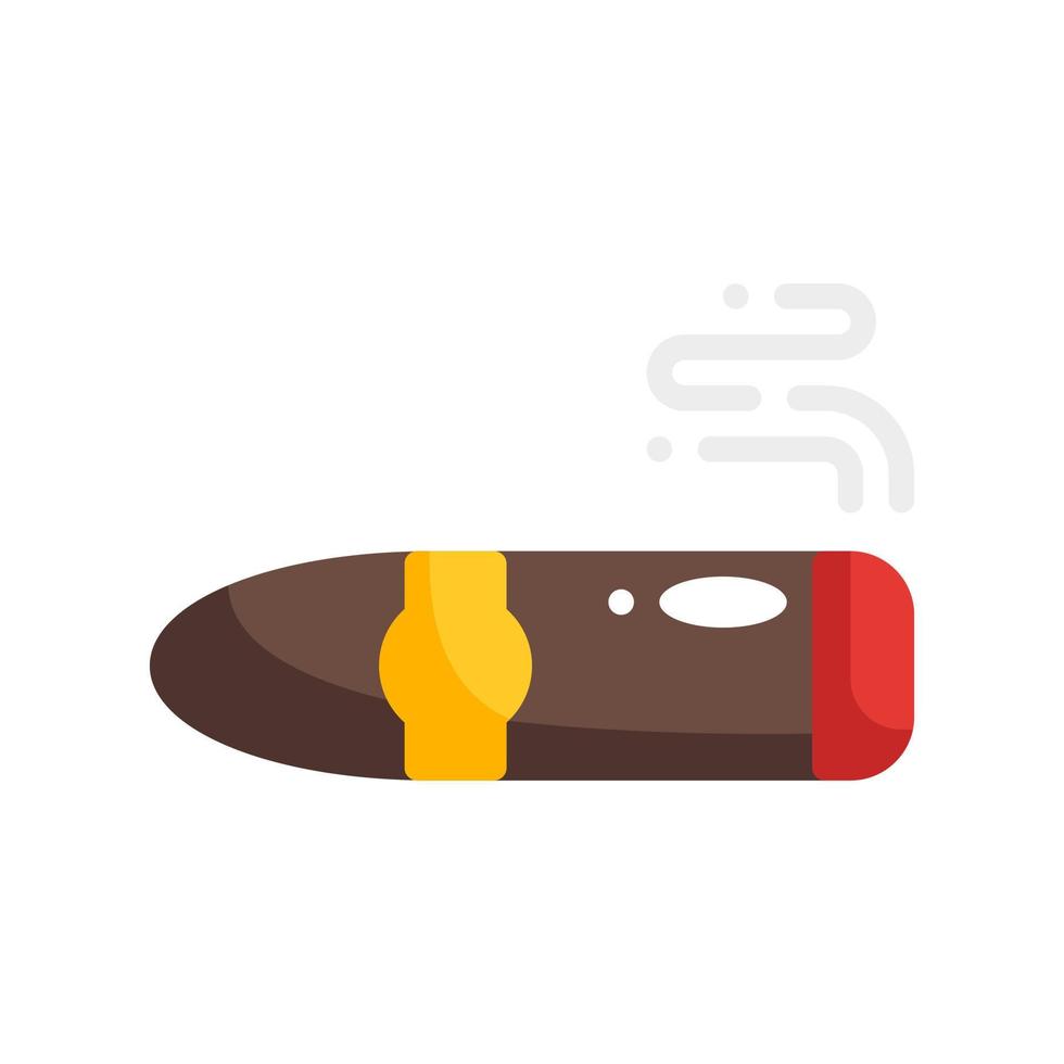 cigar flat style icon. vector illustration for graphic design, website, app