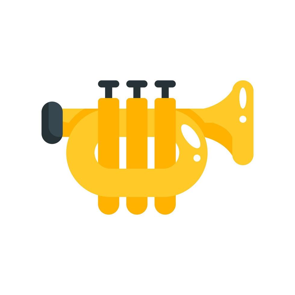 trumpet flat style icon. vector illustration for graphic design, website, app