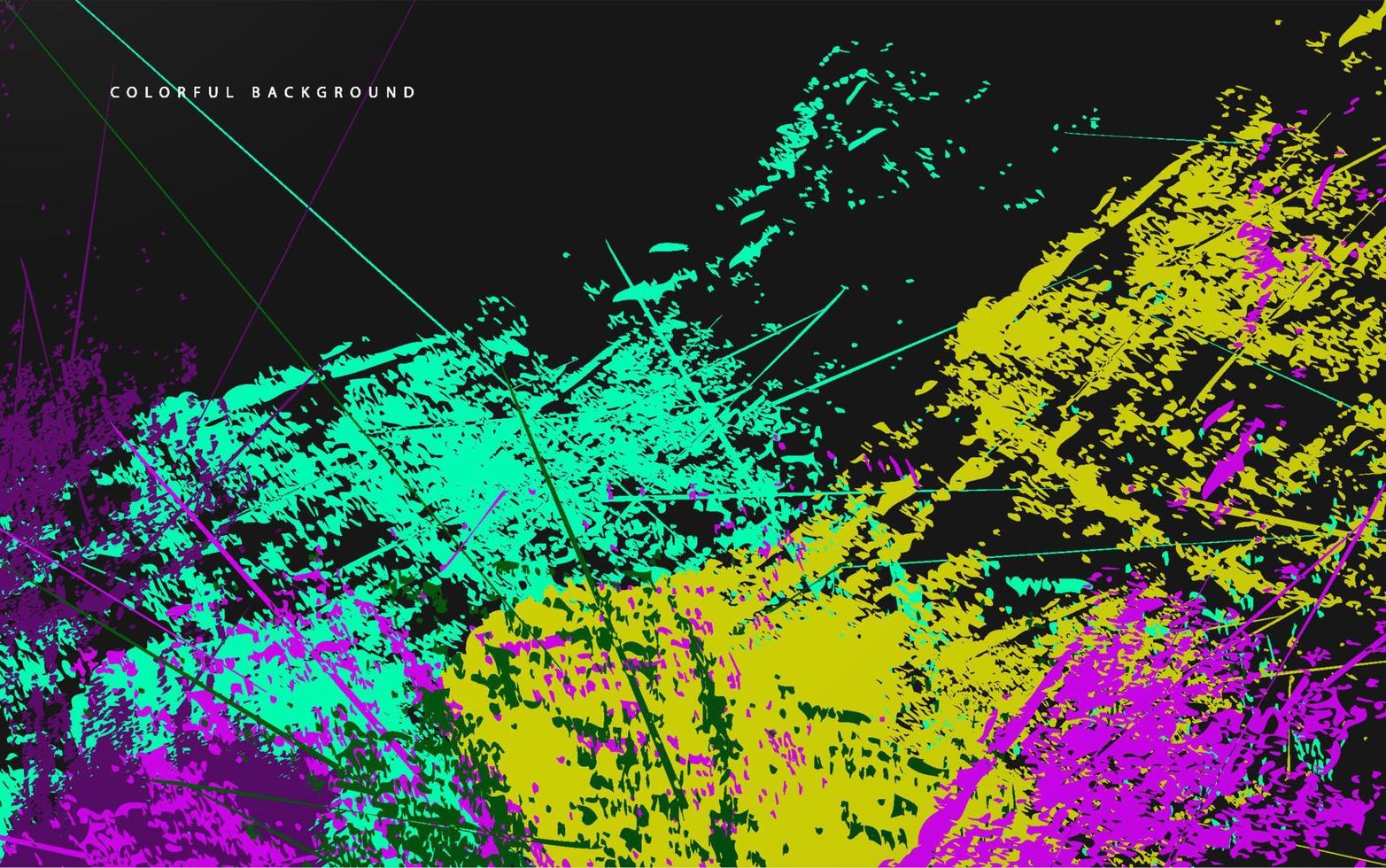 Abstract grunge texture colorful wall paint splash background vector