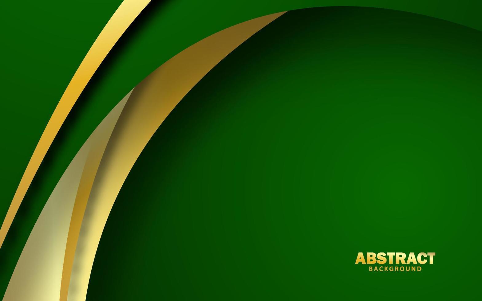 Abstract overlap layer green luxury background vector