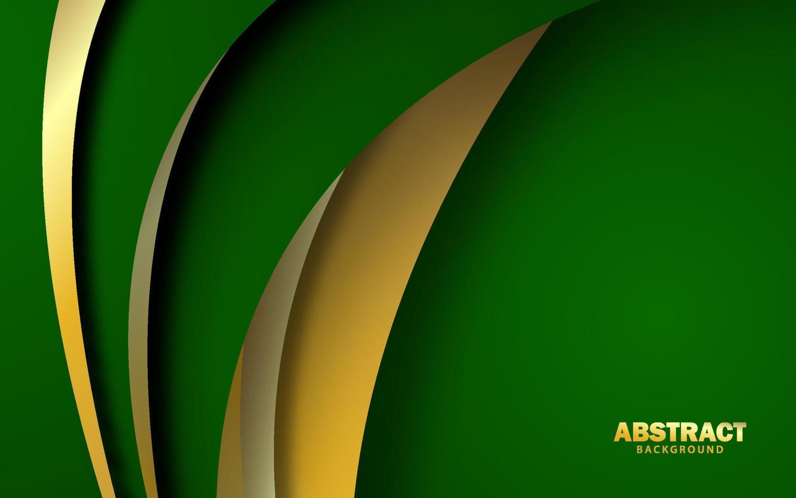 Abstract overlap layer green luxury background vector