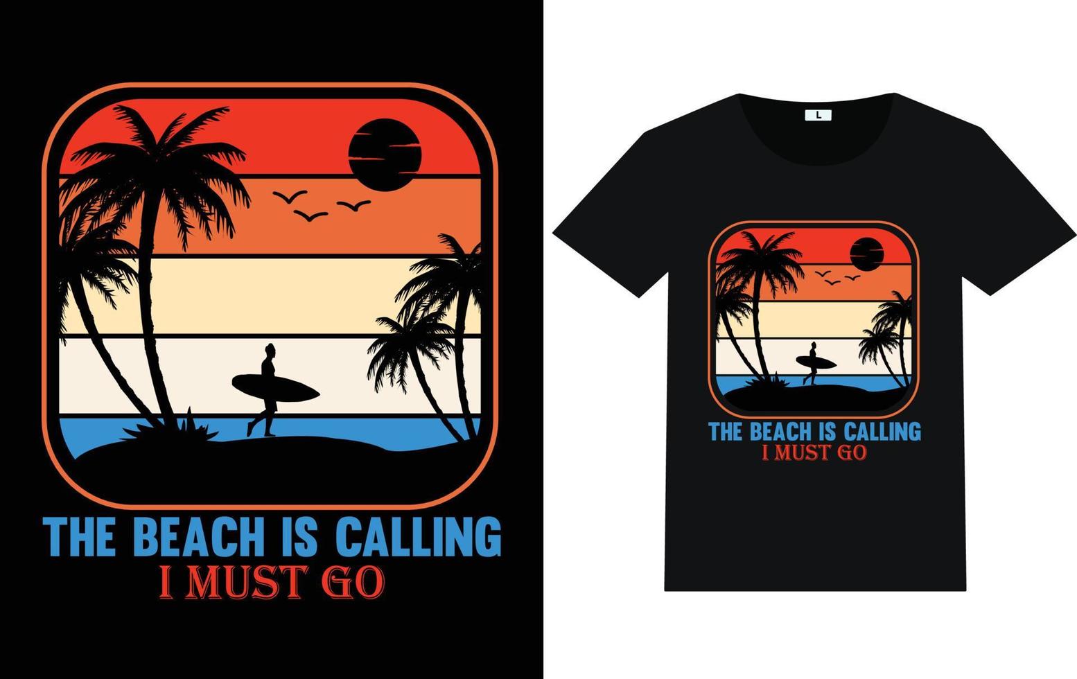 Summer Day Typography and Graphic T shirt Design vector