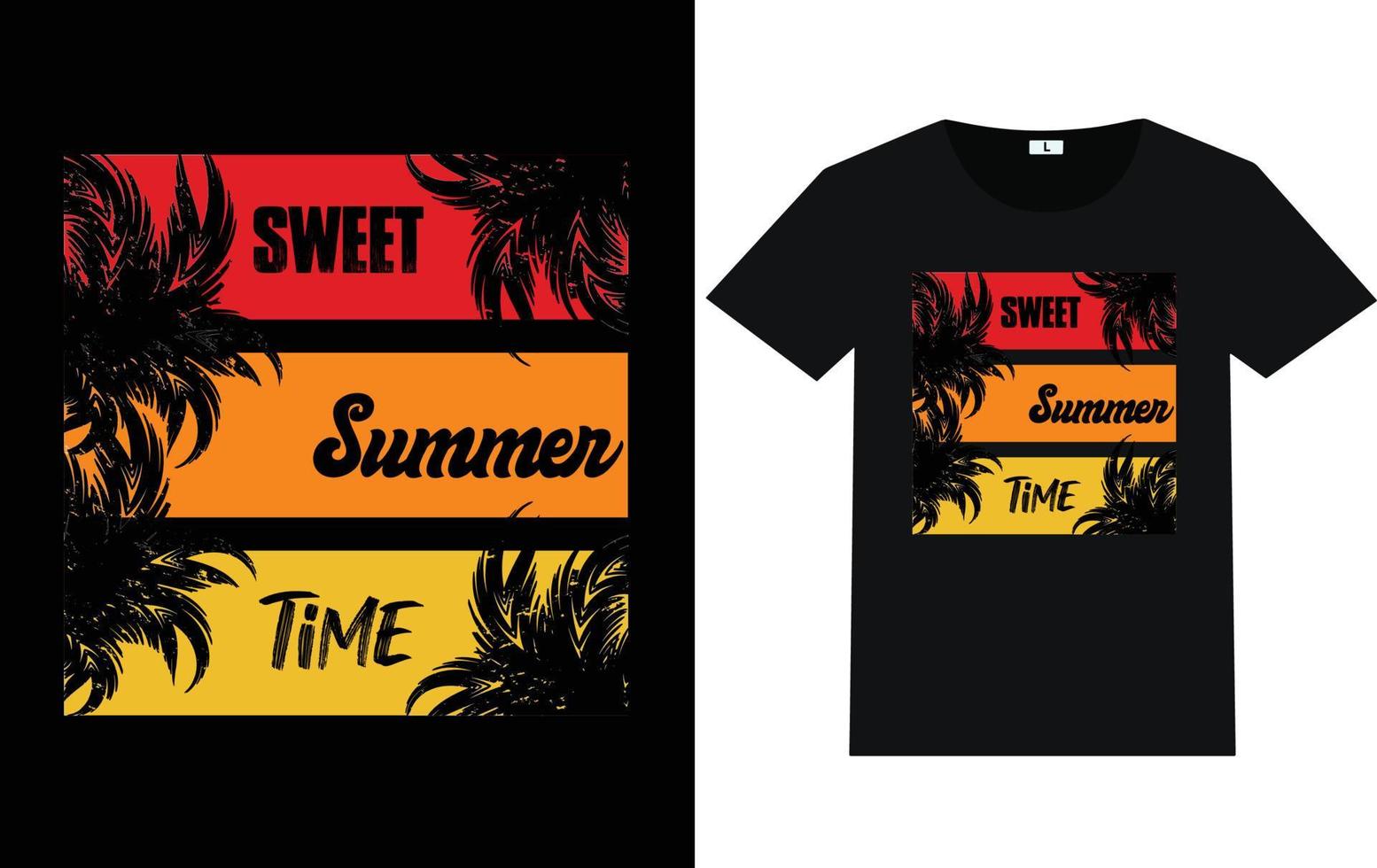 Summer Day Typography and Graphic T shirt Design vector