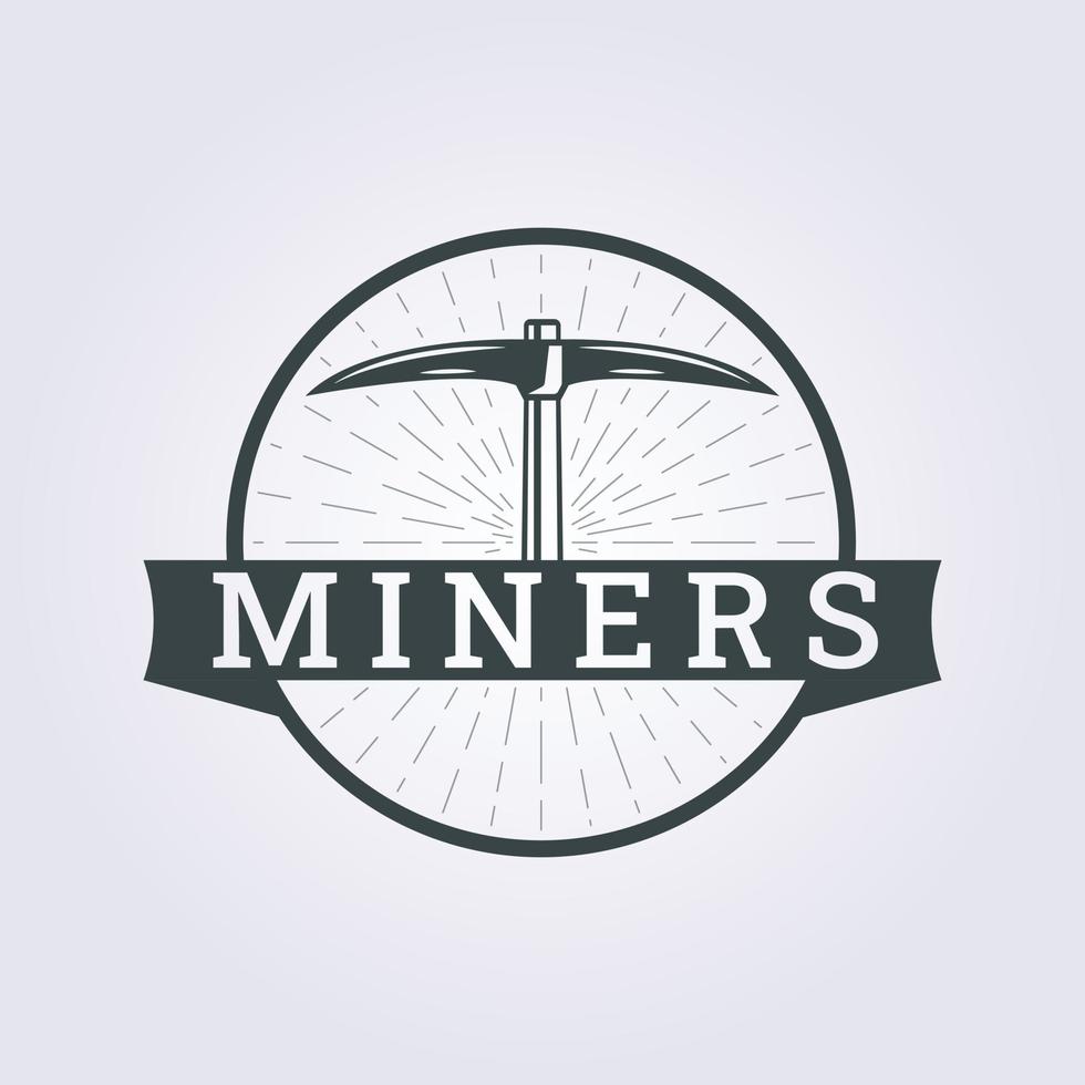 miners equipment industry logo vector illustration design