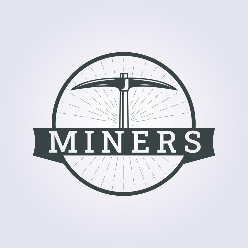 diseño de ilustración vectorial del logotipo de la industria de equipos mineros vector