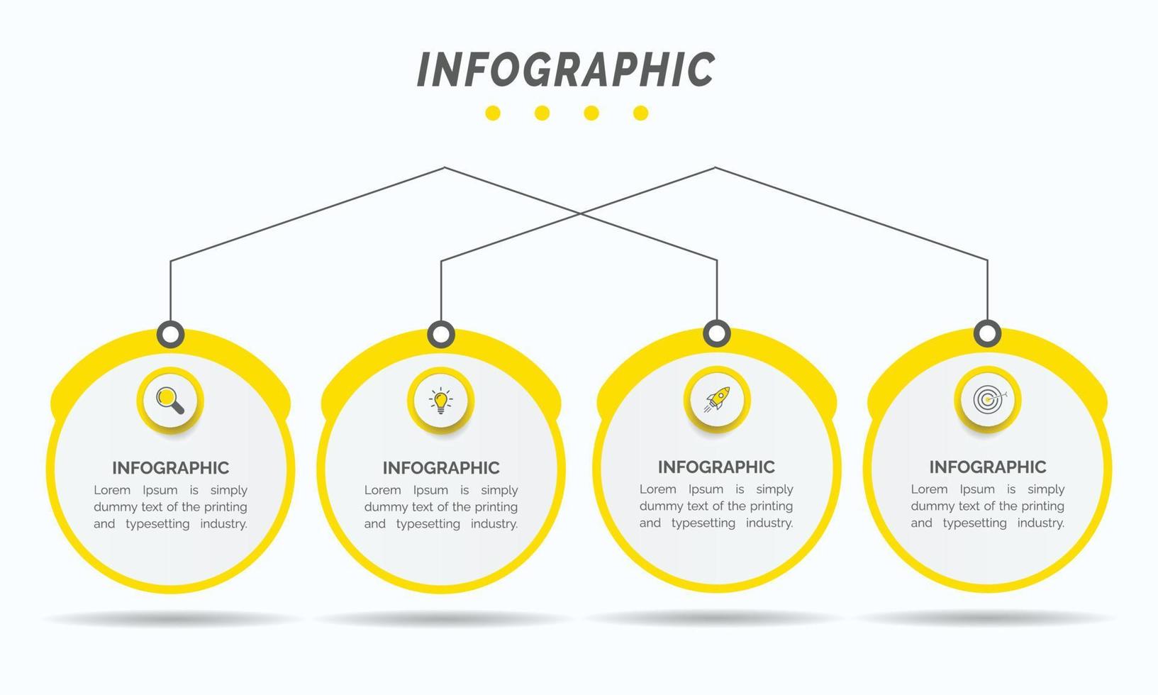 Business data visualization. Process chart. Abstract elements of graph, diagram with 4 steps, options, parts, or processes. Vector business template infographic, design, vector,2,3,4,5,6,