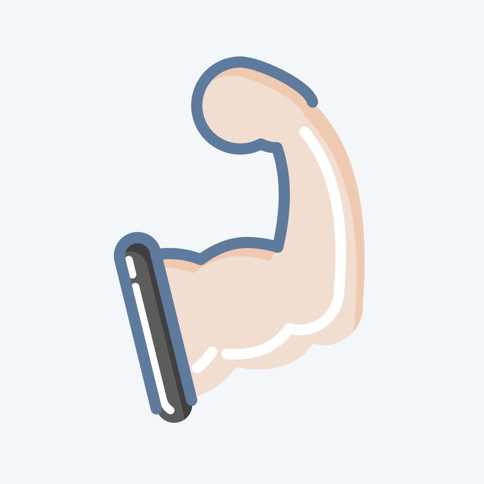 Icon Arm. related to Combat Sport symbol. doodle style. simple design editable. simple illustration.boxing vector