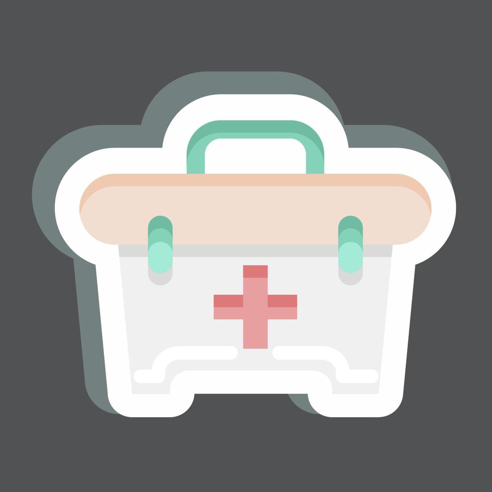 Sticker First Aid. related to Combat Sport symbol. simple design editable. simple illustration.boxing vector