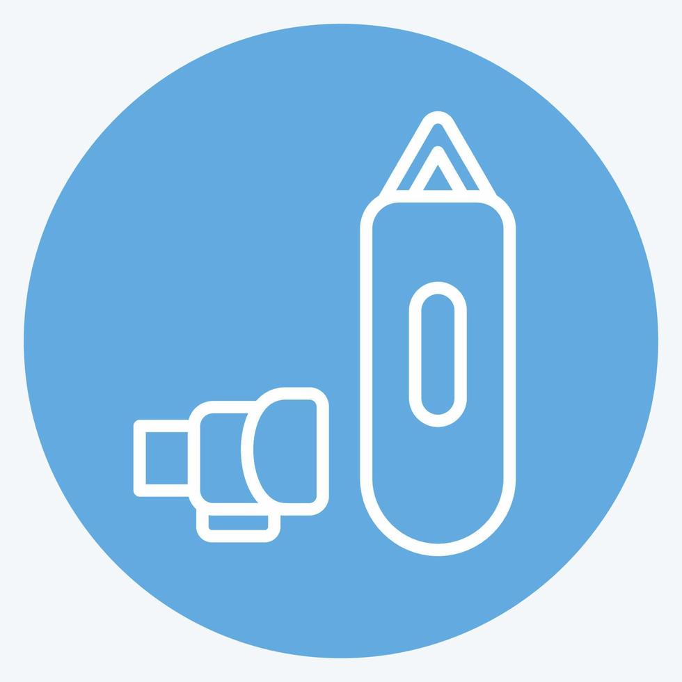 Icon Training. related to Combat Sport symbol. blue eyes style. simple design editable. simple illustration.boxing vector