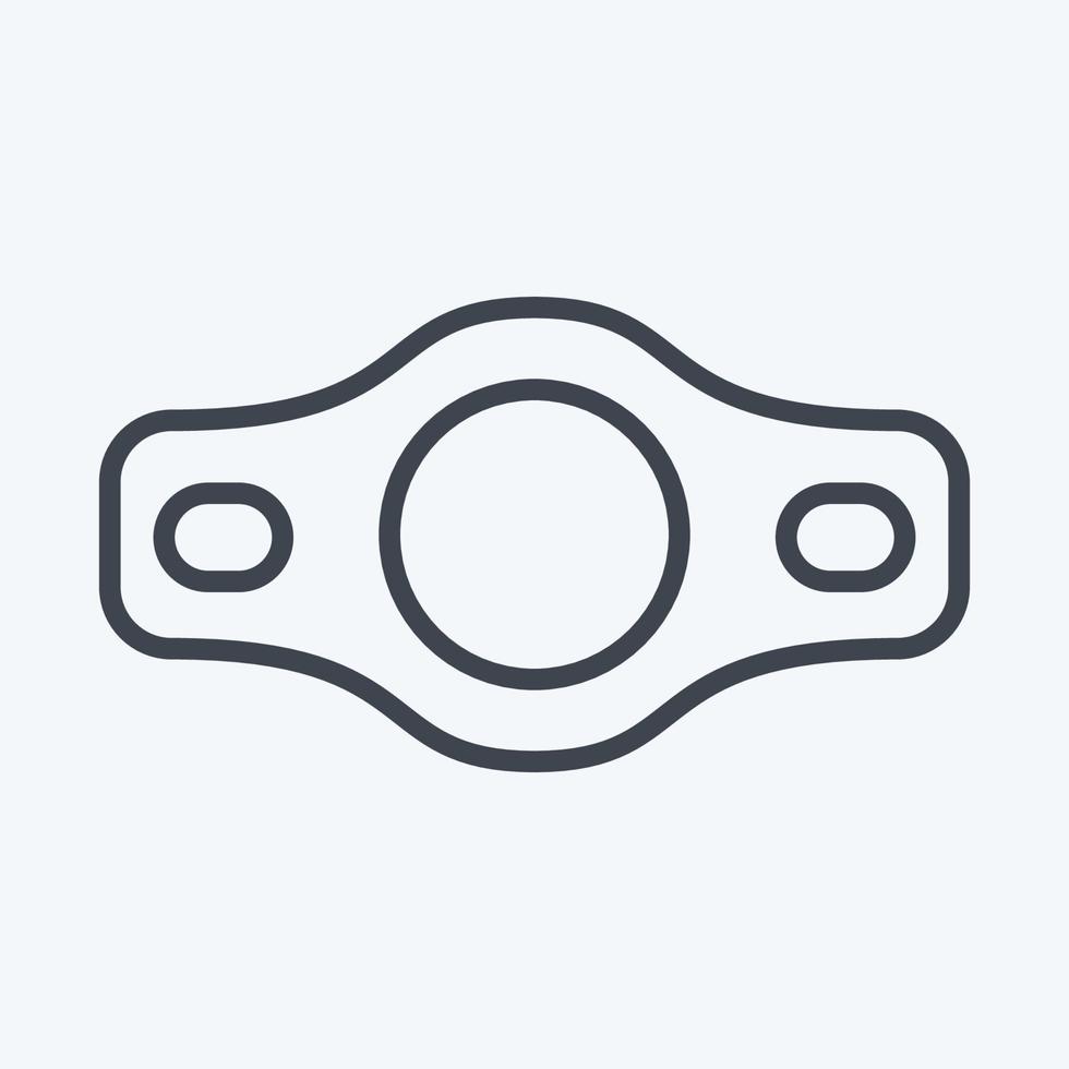 Icon Belt. related to Combat Sport symbol. line style. simple design editable. simple illustration.boxing vector