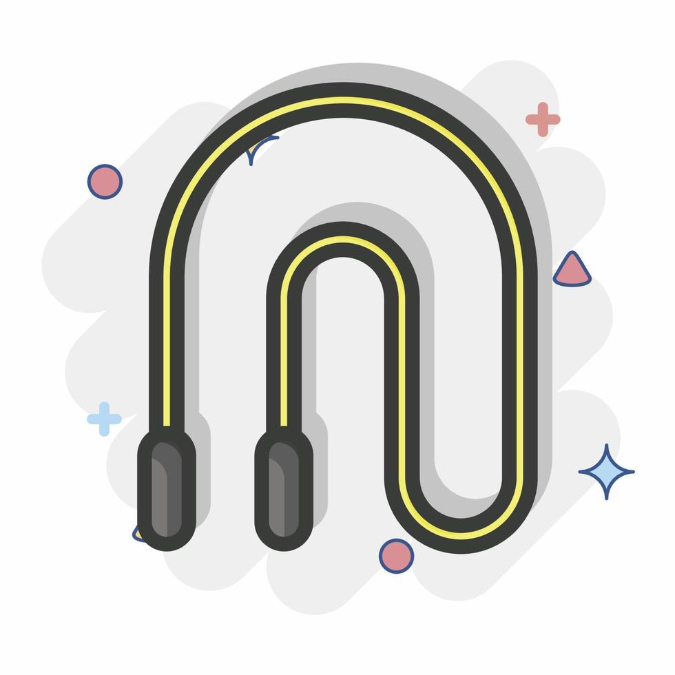 Icon Skipping Rope. related to Combat Sport symbol. Comic Style. simple design editable. simple illustration.boxing vector