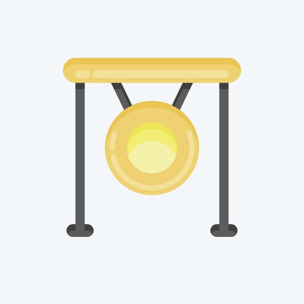 icono de gong. relacionado con el símbolo del deporte de combate. estilo plano diseño simple editable. ilustración simple.boxeo vector