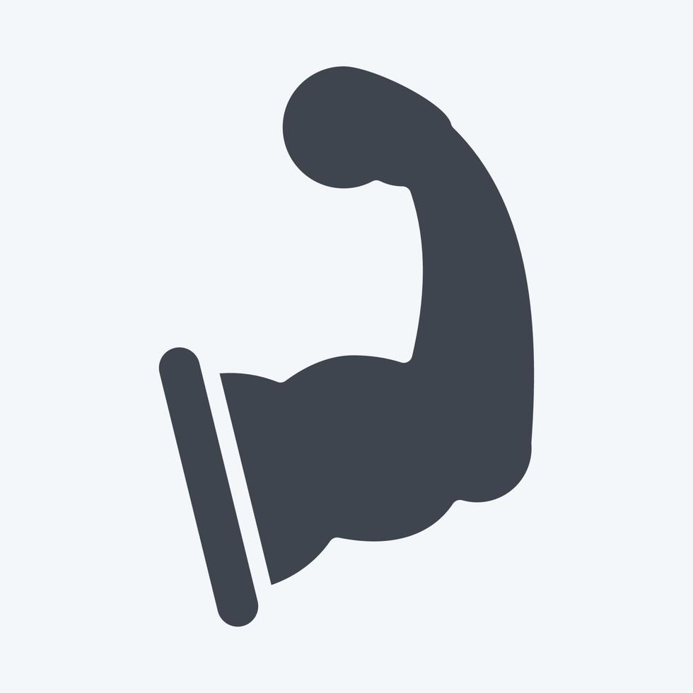 Icon Arm. related to Combat Sport symbol. glyph style. simple design editable. simple illustration.boxing vector