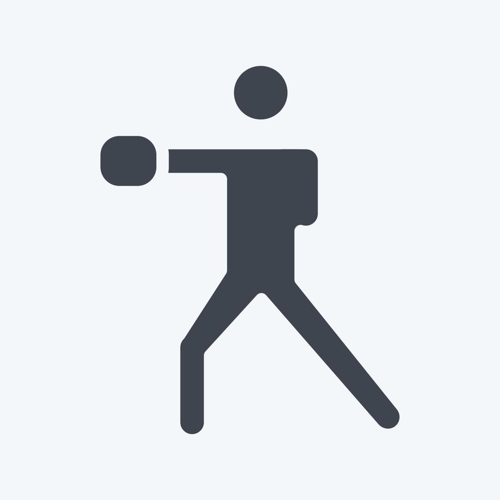 Icon Boxing. related to Combat Sport symbol. glyph style. simple design editable. simple illustration.boxing vector