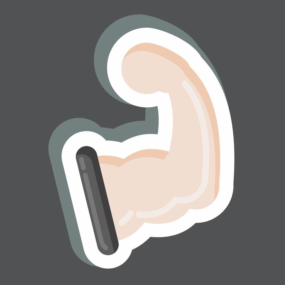 Sticker Arm. related to Combat Sport symbol. simple design editable. simple illustration.boxing vector
