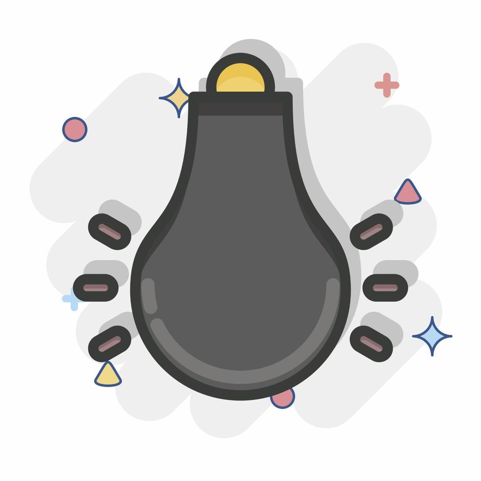 Icon Punching Ball. related to Combat Sport symbol. Comic Style. simple design editable. simple illustration.boxing vector