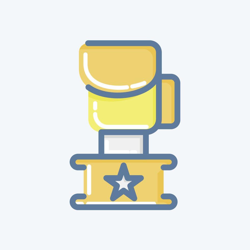 Icon Trophy. related to Combat Sport symbol. doodle style. simple design editable. simple illustration.boxing vector