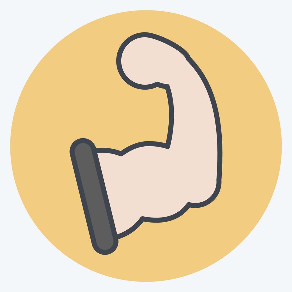 Icon Arm. related to Combat Sport symbol. color mate style. simple design editable. simple illustration.boxing vector