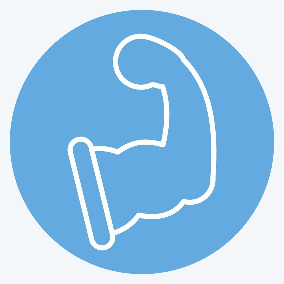 brazo de icono relacionado con el símbolo del deporte de combate. estilo de ojos azules. diseño simple editable. ilustración simple.boxeo vector