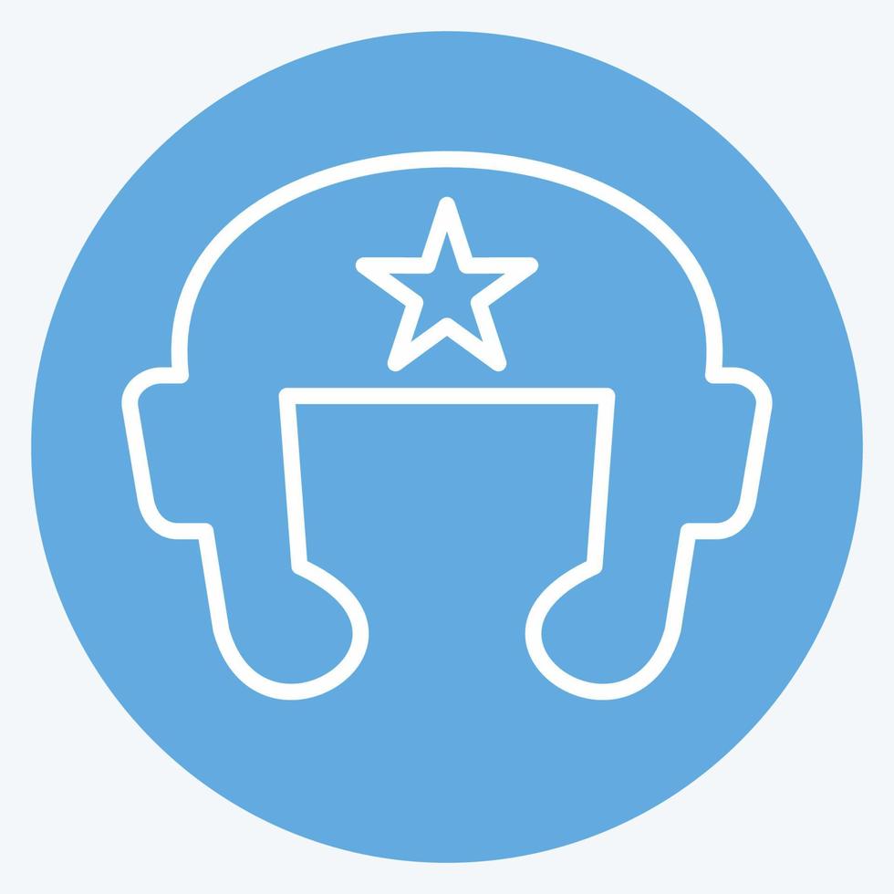 Icon Boxing Helmet. related to Combat Sport symbol. blue eyes style. simple design editable. simple illustration.boxing vector