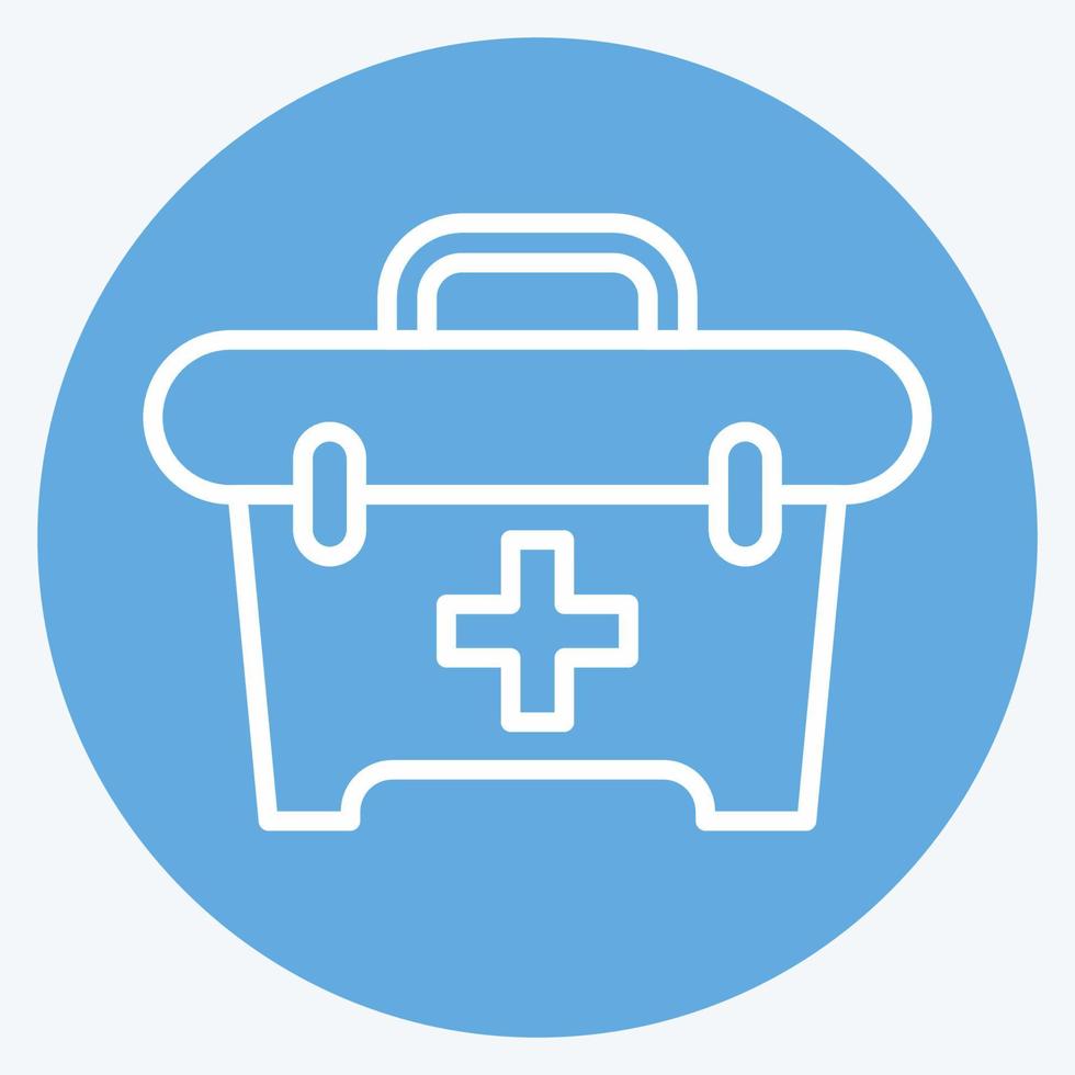 Icon First Aid. related to Combat Sport symbol. blue eyes style. simple design editable. simple illustration.boxing vector