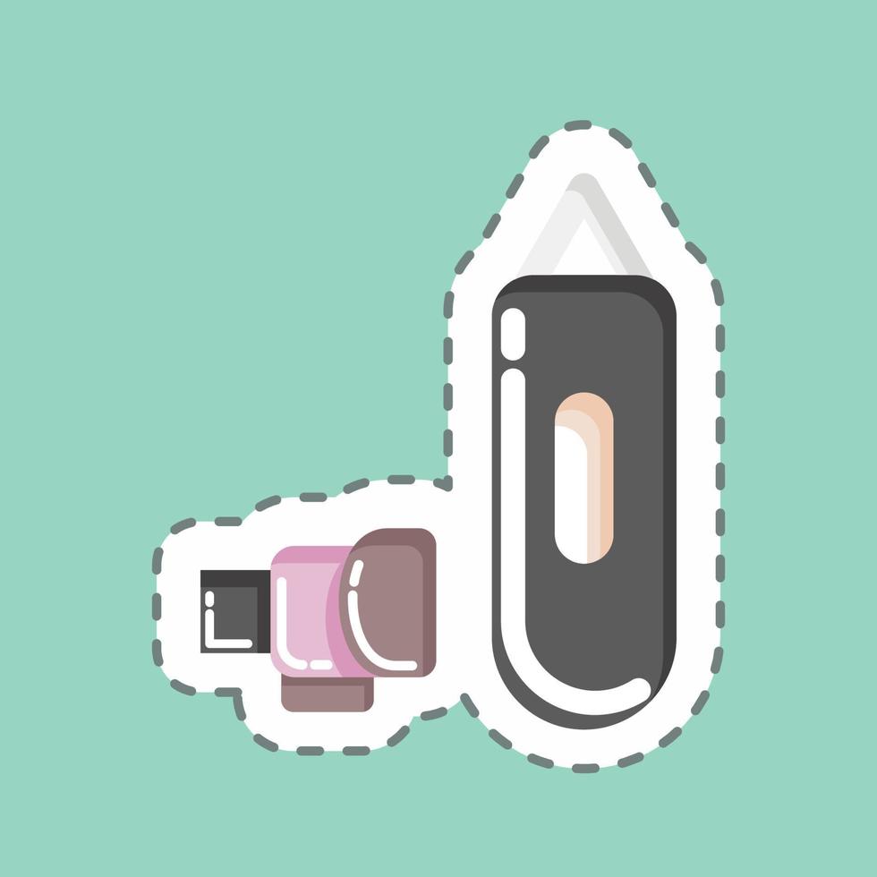 Sticker line cut Training. related to Combat Sport symbol. simple design editable. simple illustration.boxing vector