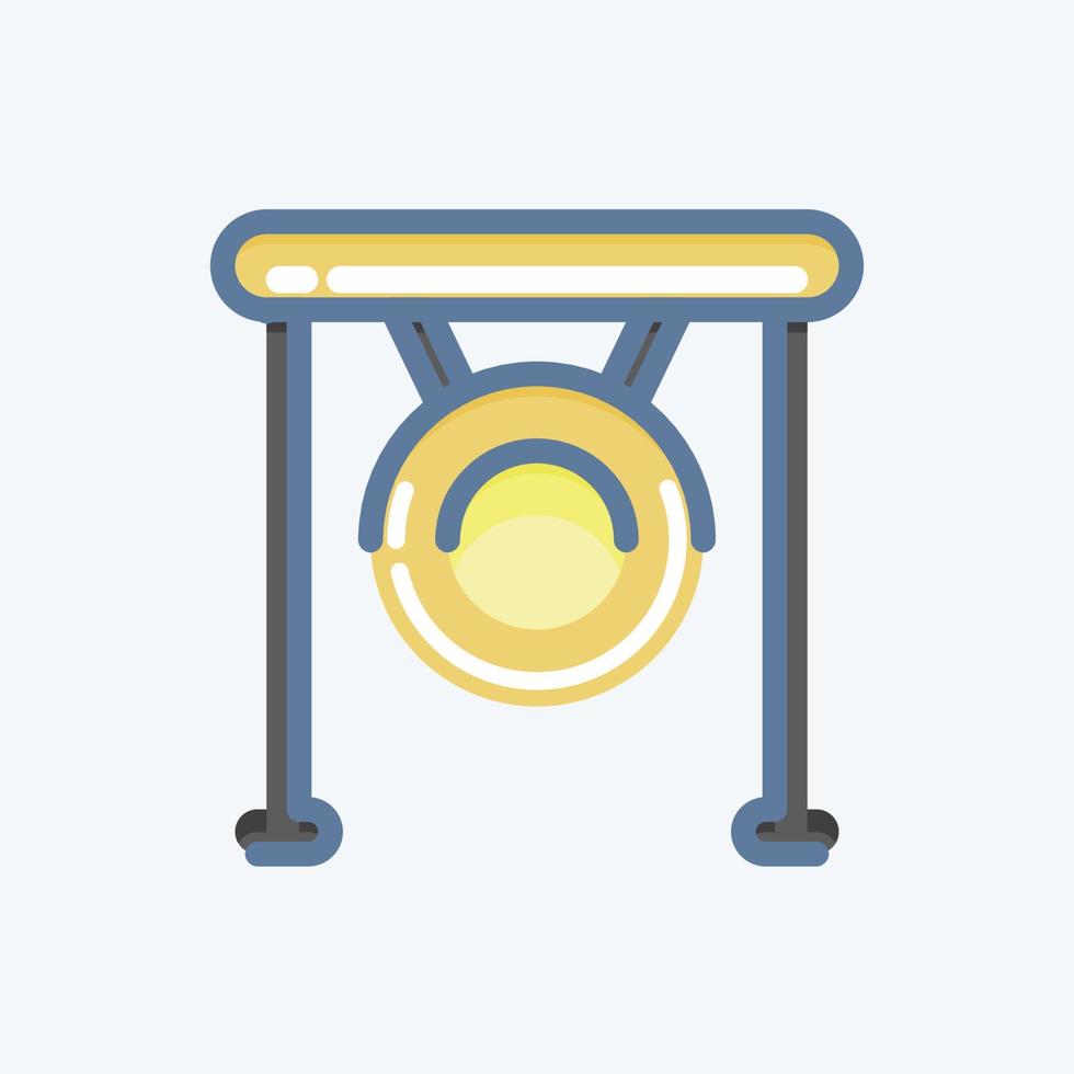 Icon Gong. related to Combat Sport symbol. doodle style. simple design editable. simple illustration.boxing vector