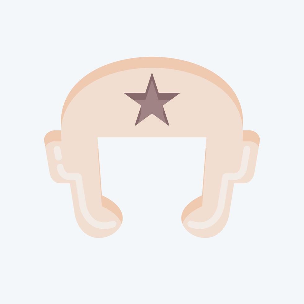 Icon Boxing Helmet. related to Combat Sport symbol. flat style. simple design editable. simple illustration.boxing vector