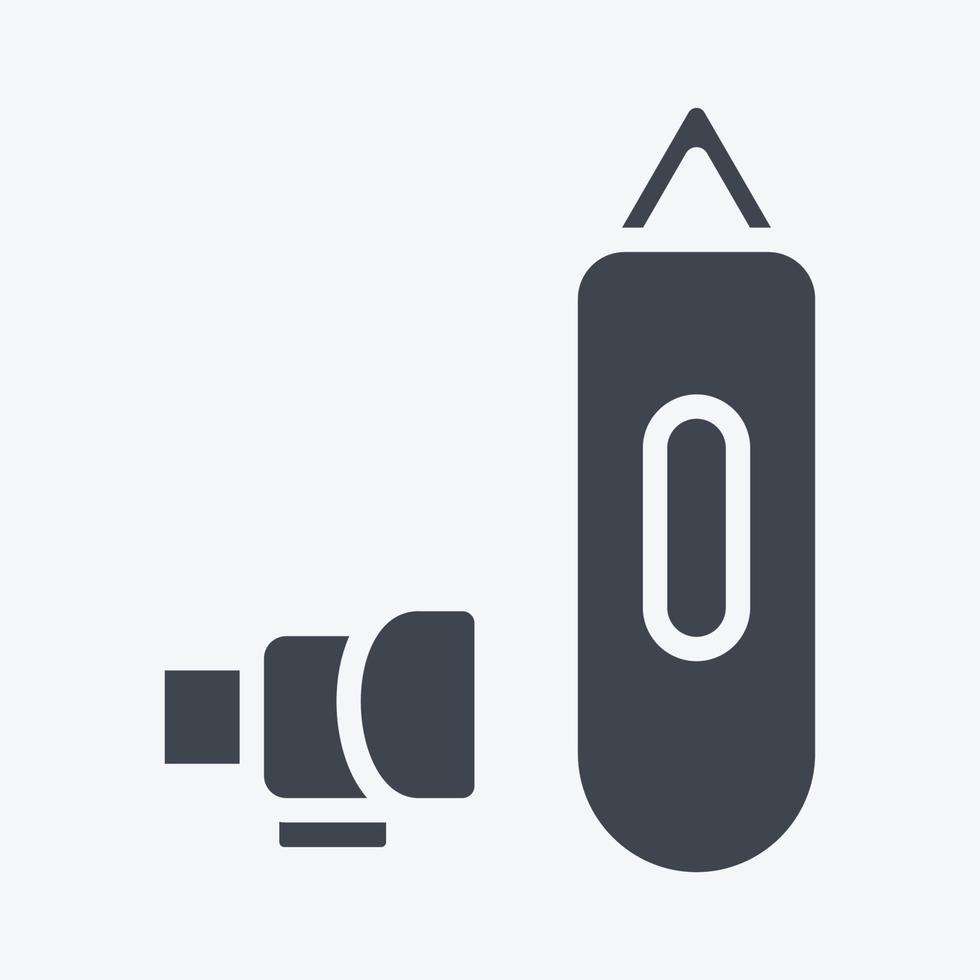 Icon Training. related to Combat Sport symbol. glyph style. simple design editable. simple illustration.boxing vector