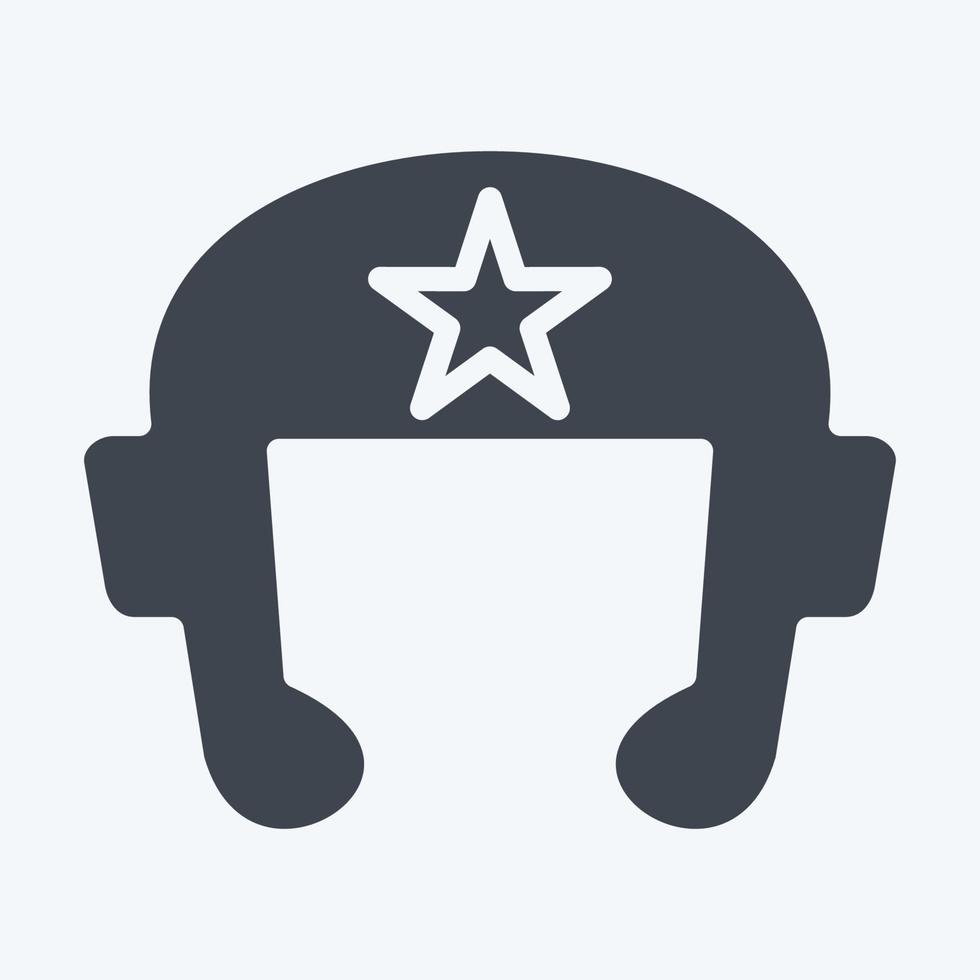 Icon Boxing Helmet. related to Combat Sport symbol. glyph style. simple design editable. simple illustration.boxing vector