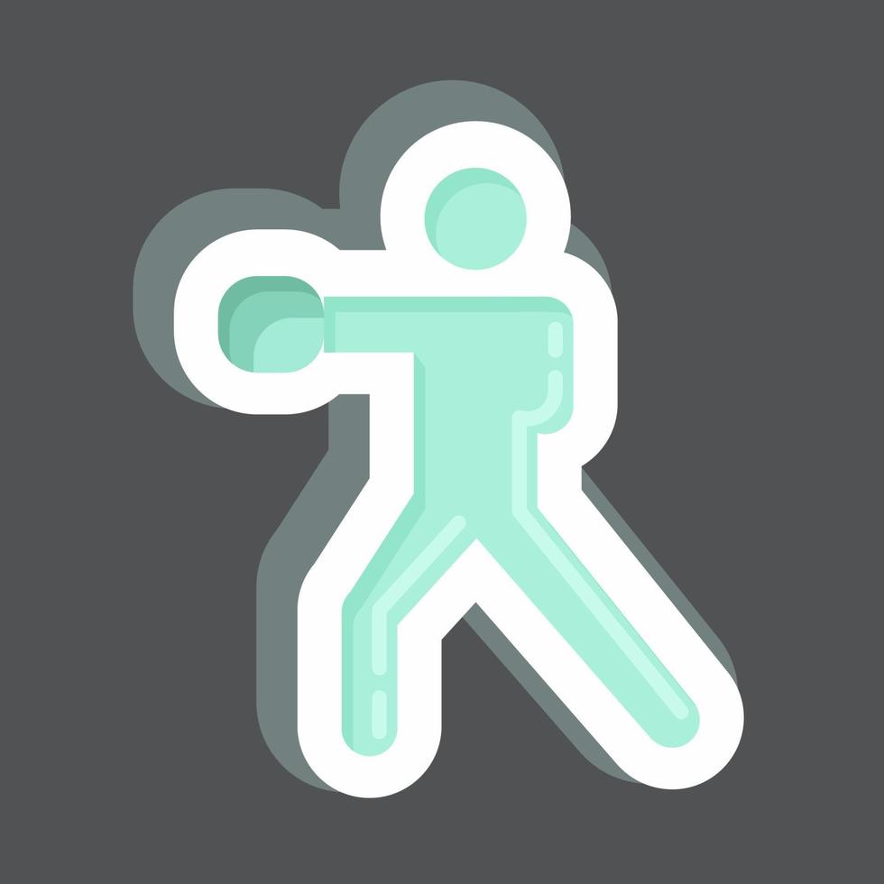 Sticker Boxing. related to Combat Sport symbol. simple design editable. simple illustration.boxing vector