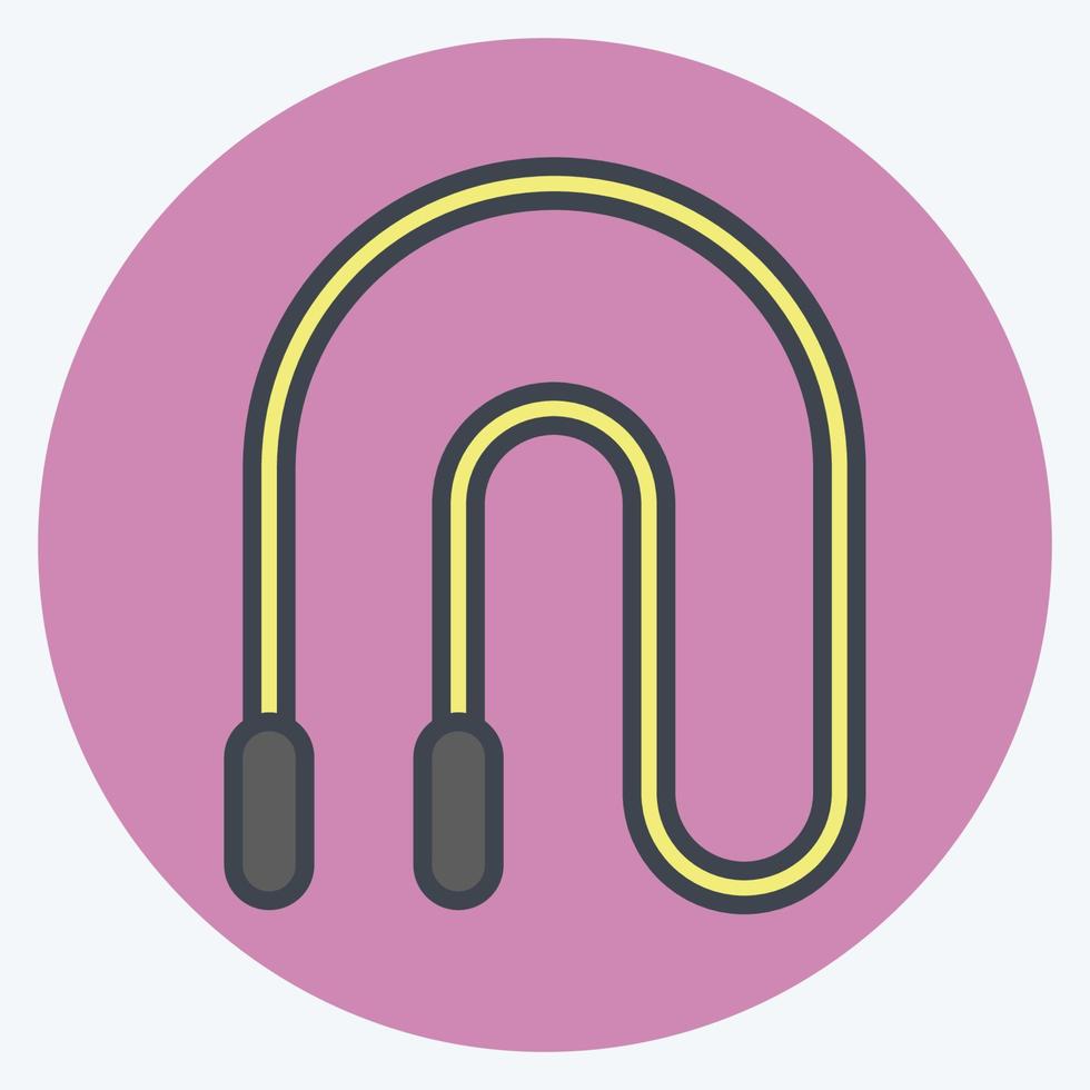 Icon Skipping Rope. related to Combat Sport symbol. color mate style. simple design editable. simple illustration.boxing vector