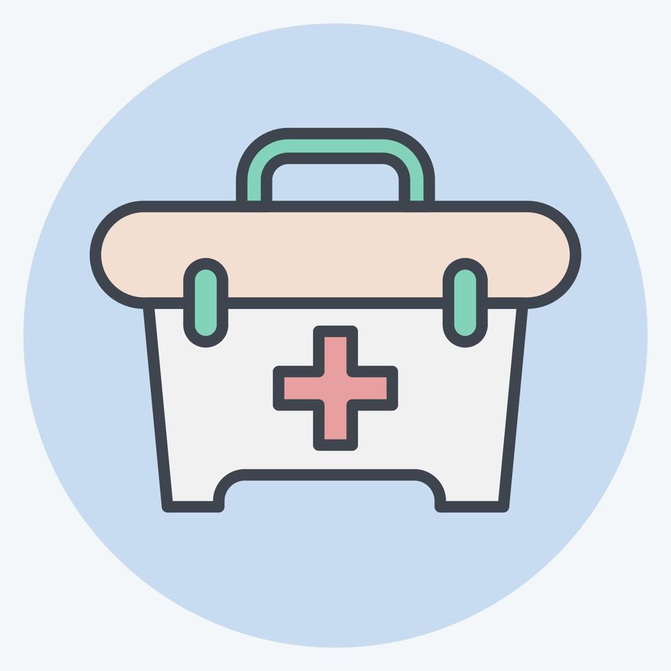 Icon First Aid. related to Combat Sport symbol. color mate style. simple design editable. simple illustration.boxing vector