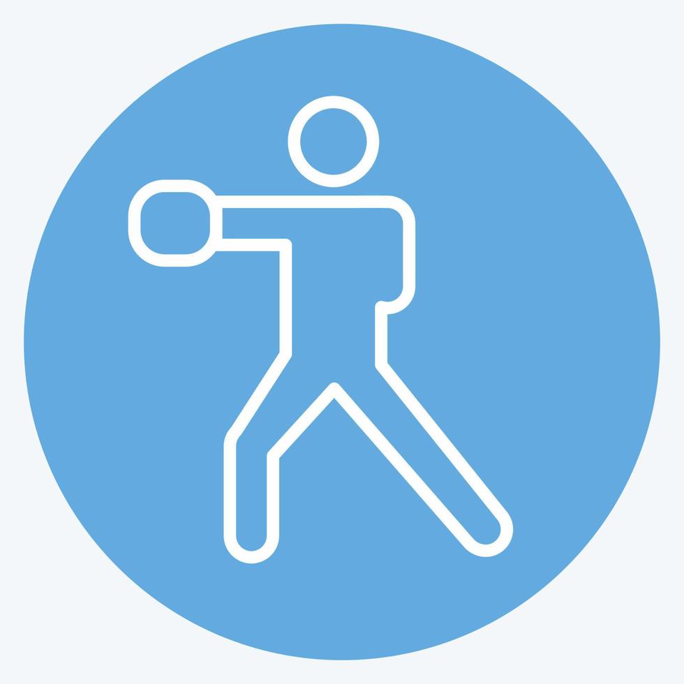 Icon Boxing. related to Combat Sport symbol. blue eyes style. simple design editable. simple illustration.boxing vector