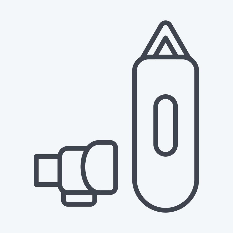 formación de iconos. relacionado con el símbolo del deporte de combate. estilo de línea diseño simple editable. ilustración simple.boxeo vector