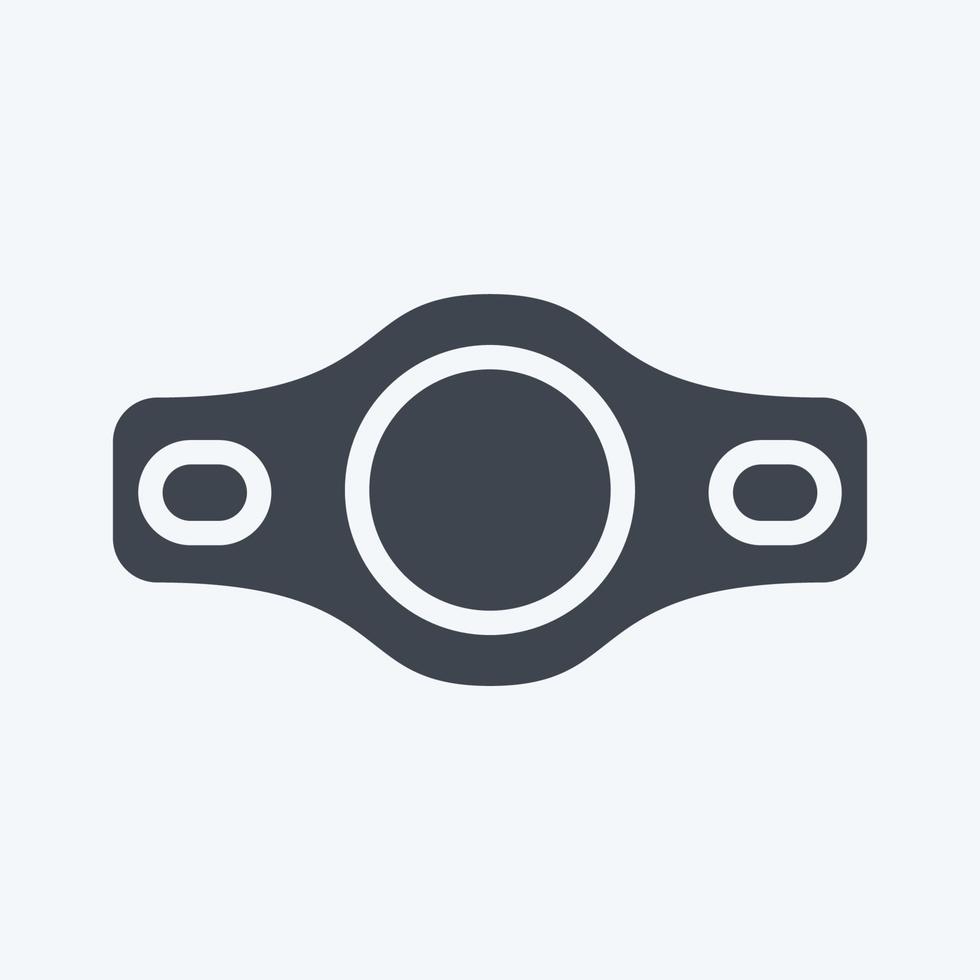 cinturón de icono. relacionado con el símbolo del deporte de combate. estilo de glifo. diseño simple editable. ilustración simple.boxeo vector
