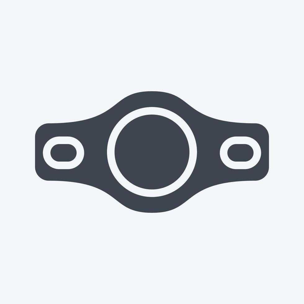 Icon Belt. related to Combat Sport symbol. glyph style. simple design editable. simple illustration.boxing vector