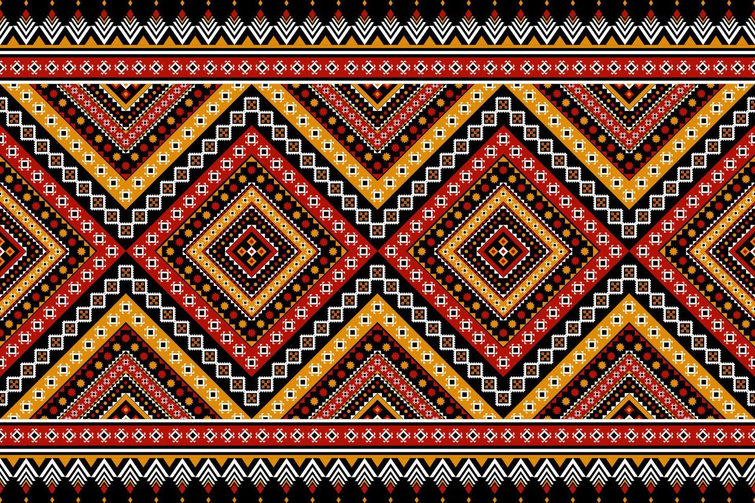 Beautiful carpet pattern art. Geometric ethnic seamless pattern in tribal. vector
