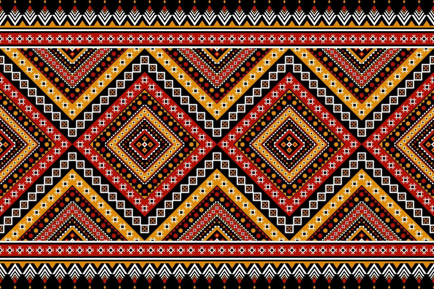 Beautiful carpet pattern art. Geometric ethnic seamless pattern in tribal. vector