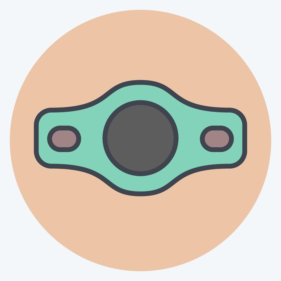 Icon Belt. related to Combat Sport symbol. color mate style. simple design editable. simple illustration.boxing vector
